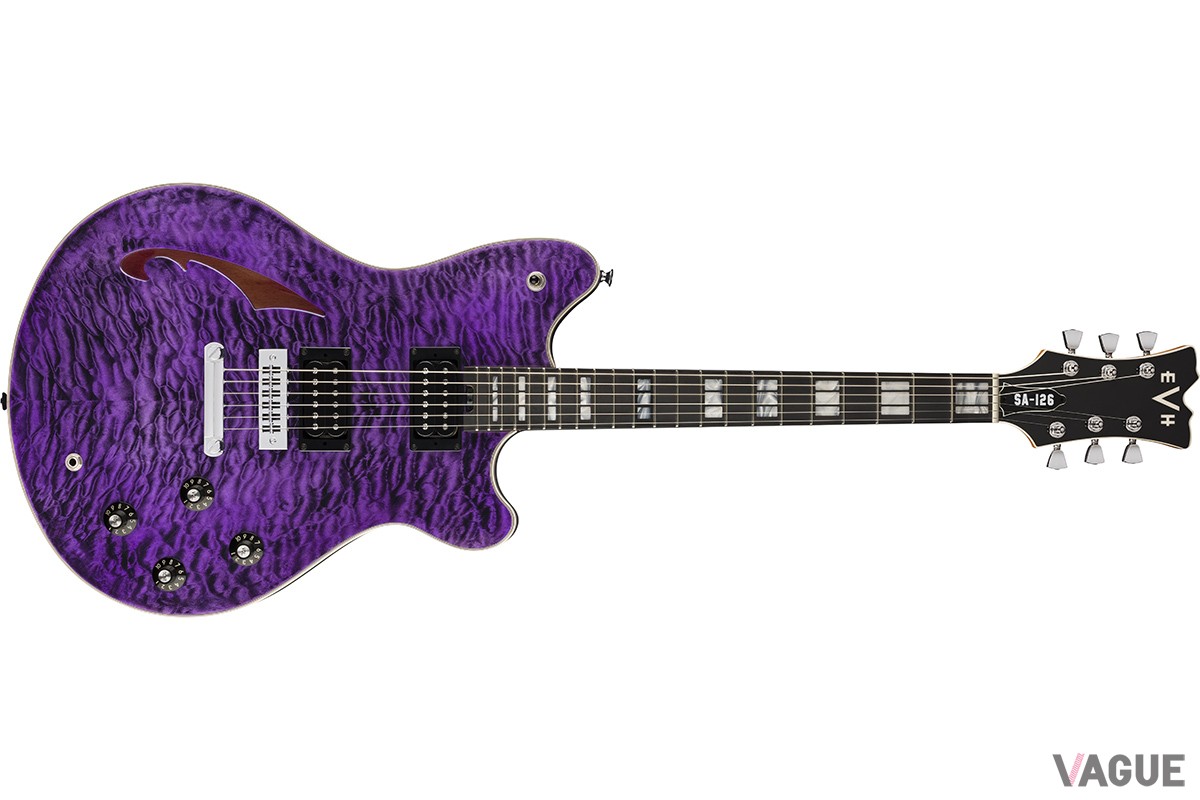 挑発的なカラーがテンションを上げてくれる“Transparent Purple”の「SA-126 Special, Quilted Maple」。