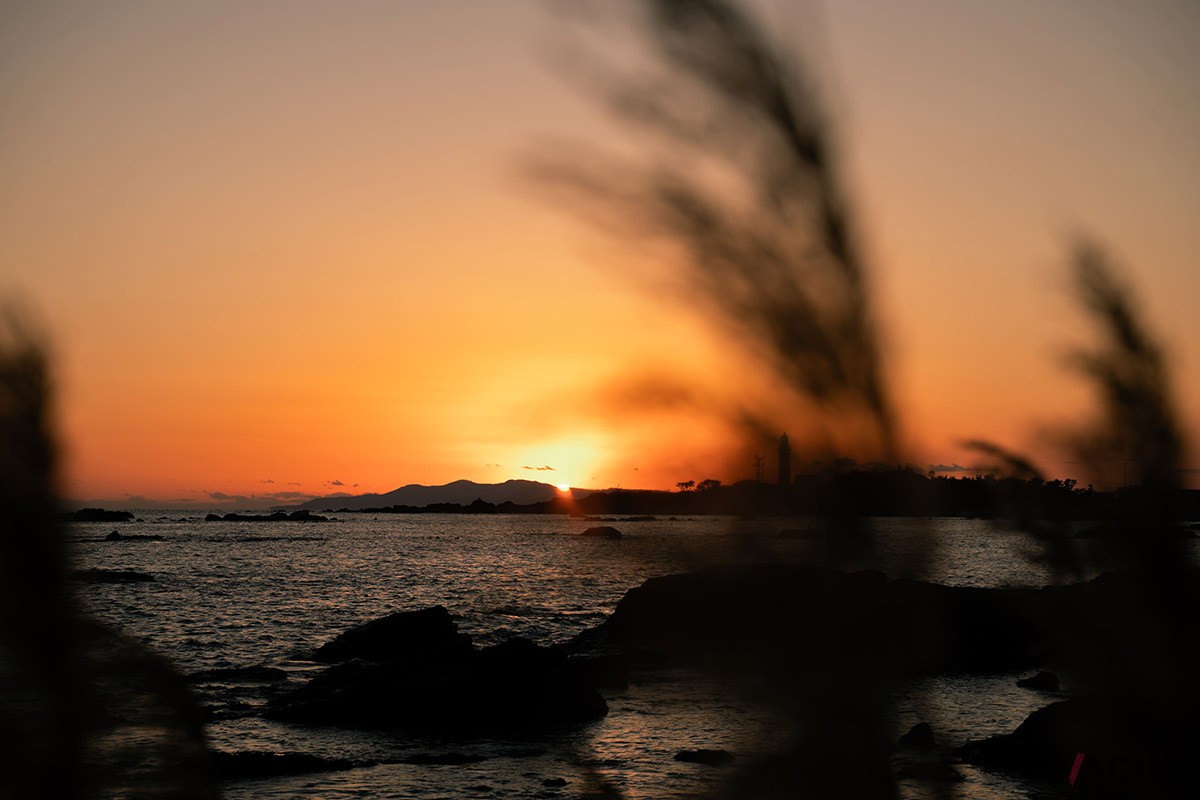 小戸海岸の美しい夕日