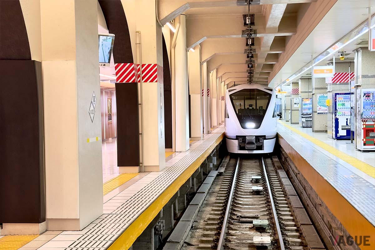 東武浅草駅のホームに入線する「スペーシアX」は、100系「スペーシア」から進化したN100系の車両で構成されます