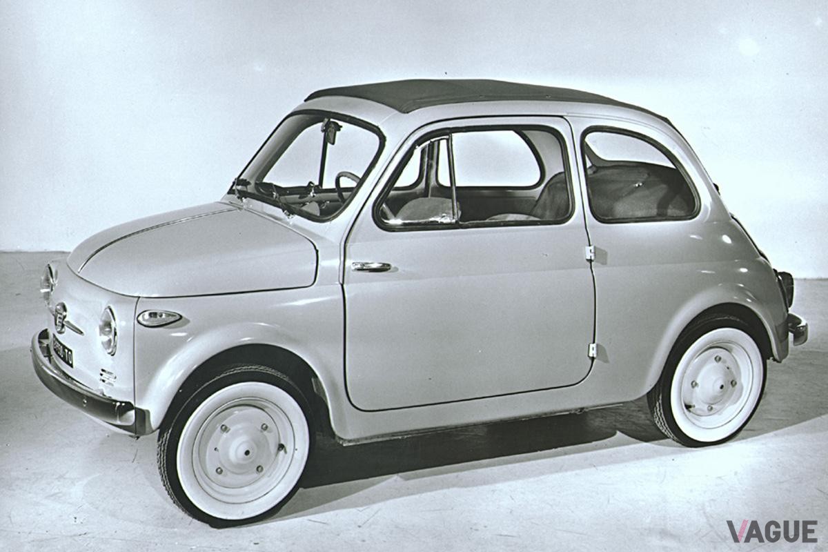 1957年に登場した2代目フィアット「500」。ヌオーヴァ500と呼ばれる