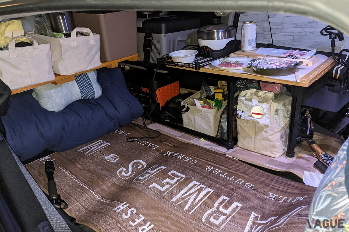 自分が好きなように車内をカスタマイズできるのが車中泊の魅力
