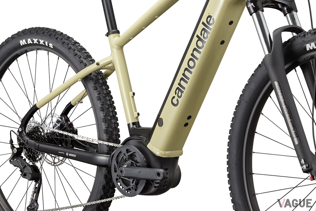 キャノンデールの誇る高品質アルミフレームのマウンテンバイクに電動アシストを搭載。