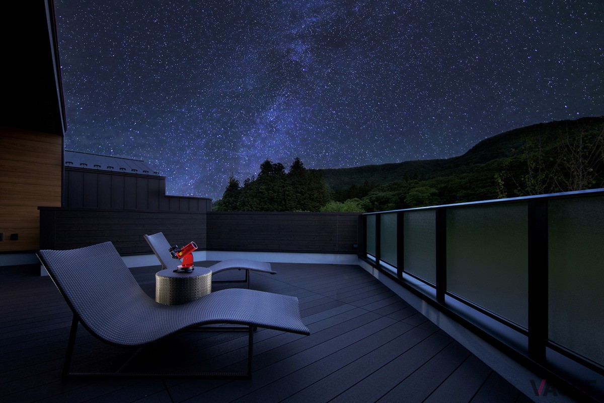 圧巻の星空を眺めるために用意した星見テラス