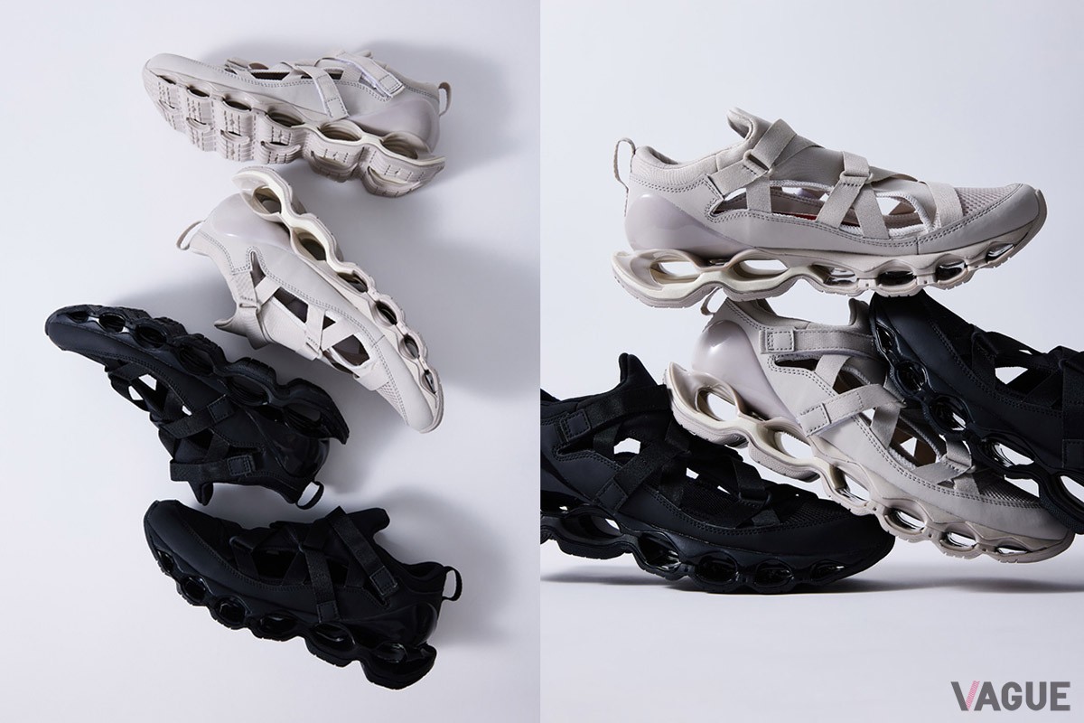 ストラップによる調整システムは、脱ぎ履きの快適さとともにデザイン的な大きな魅力に