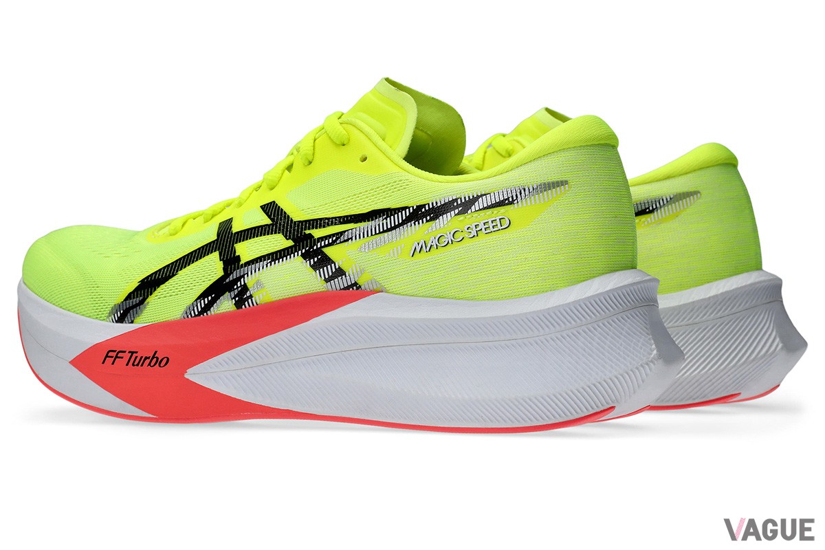 マラソンや長距離トレーニングでもより快適に使用できるようクッション性や反発性を追求したアシックス「マジックスピード4」