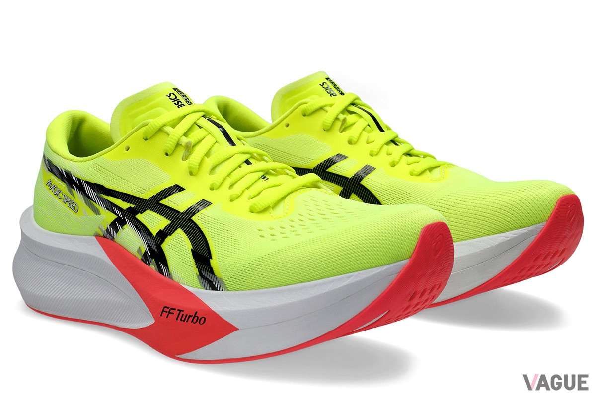 マラソンや長距離トレーニングでもより快適に使用できるようクッション性や反発性を追求したアシックス「マジックスピード4」