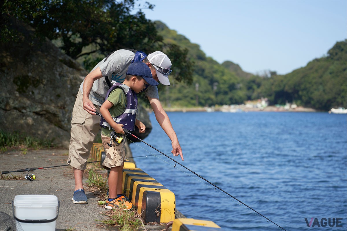 キレイなトイレも整備され、足場もいいので子供の釣りデビューでの思い出づくりにもオススメ