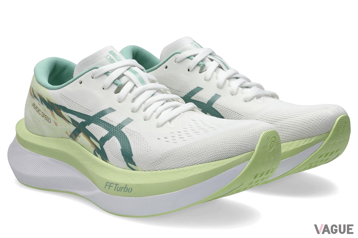 マラソンや長距離トレーニングでもより快適に使用できるようクッション性や反発性を追求したアシックス「マジックスピード4」