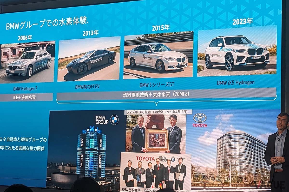 BMWグループ水素燃料電池テクノロジー・プロジェクトマネージャーのユルゲン・グルドナー氏のプレゼンテーション