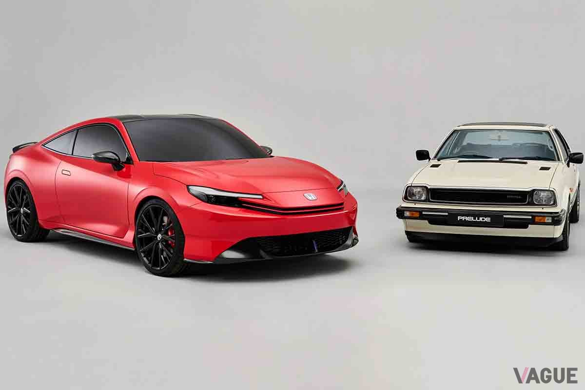 2024年7月11日から開催されるグッドウッド・フェスティバル・オブ・スピードで欧州初公開される予定のホンダ「プレリュード・コンセプト」と初代「プレリュード」