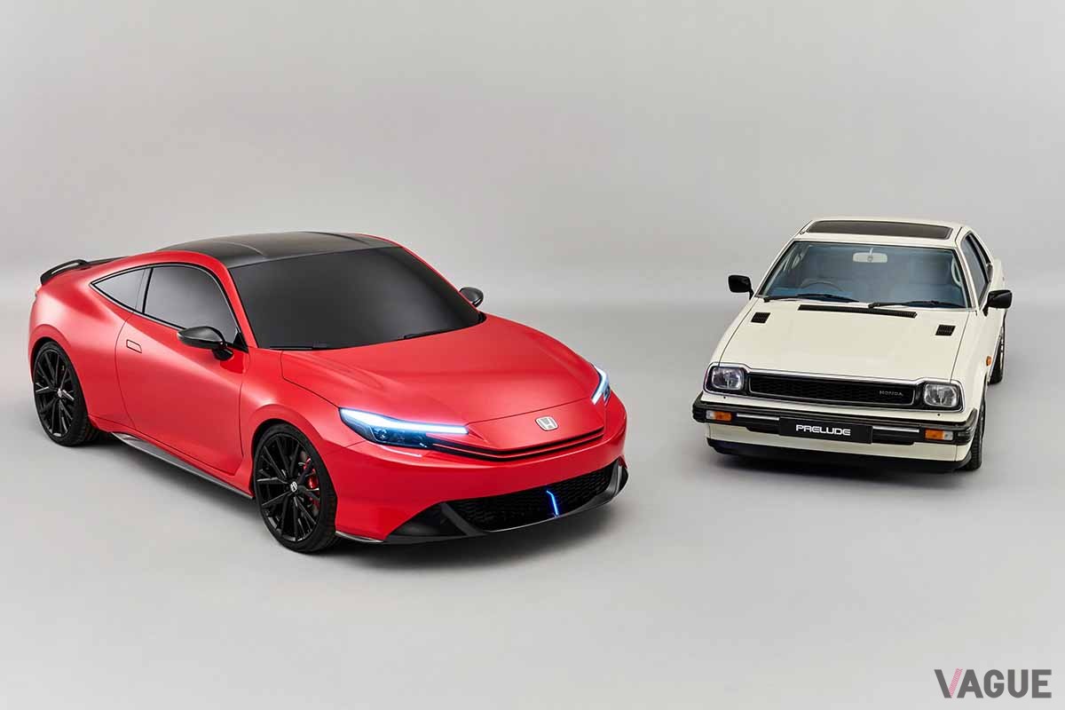 2024年7月11日から開催されるグッドウッド・フェスティバル・オブ・スピードで欧州初公開される予定のホンダ「プレリュード・コンセプト」と初代「プレリュード」