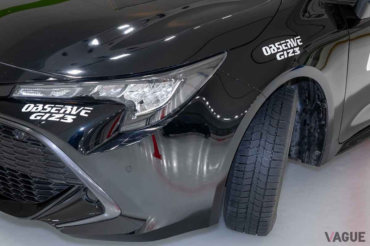 東大和スケートセンターで開催された、トーヨータイヤの新スタッドレスタイヤ「オブザーブGIZ3」試走会の様子