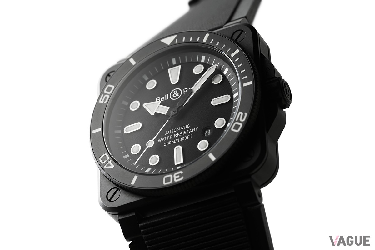 「ベル＆ロス BR03 DIVER BLACK MATTE」（品番：BR03A-D-BL-CE/SRB　75万9000円、消費税込）