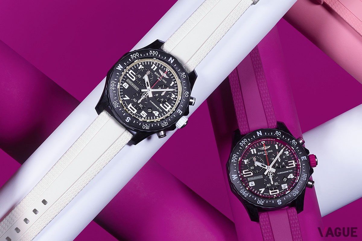 新登場の38mm径モデル「エンデュランス プロ 38」ではピンクやパープルなど個性的なカラーパレットも。ファッションにこだわるアスリートには大いに歓迎されそうだ