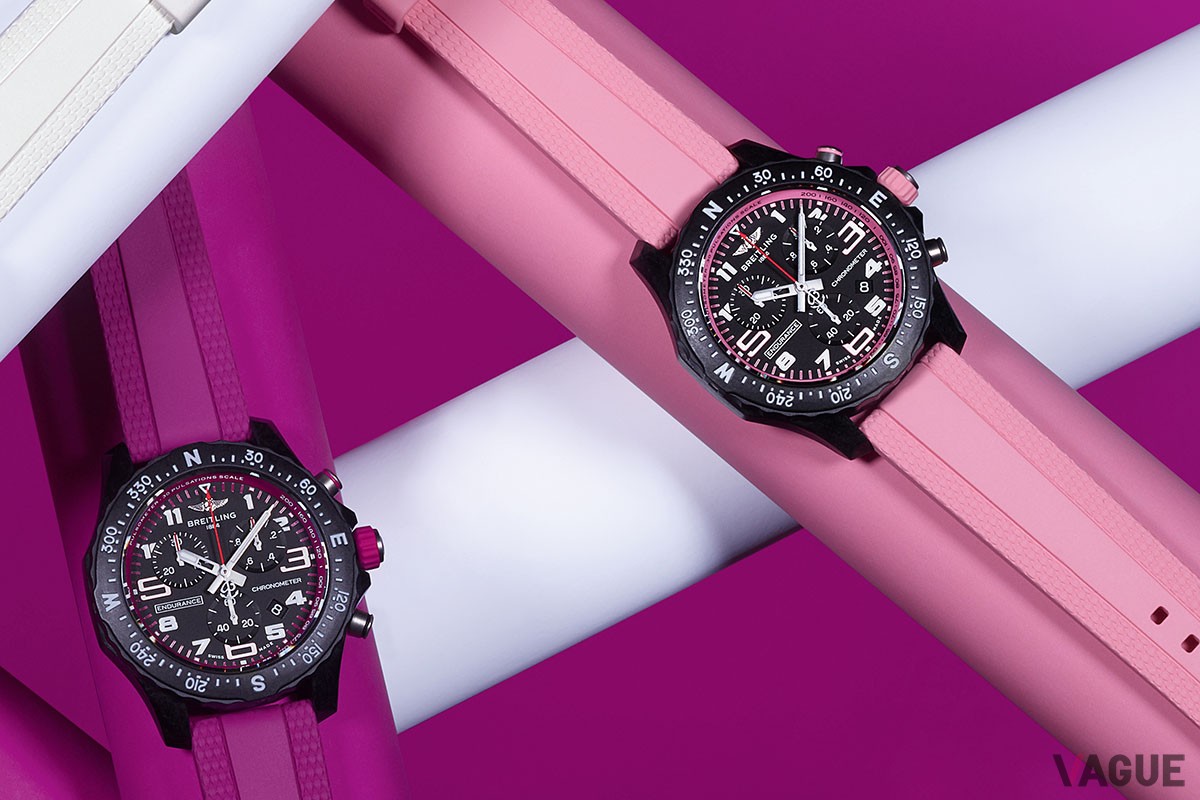 新登場の38mm径モデル「エンデュランス プロ 38」ではピンクやパープルなど個性的なカラーパレットも。ファッションにこだわるアスリートには大いに歓迎されそうだ