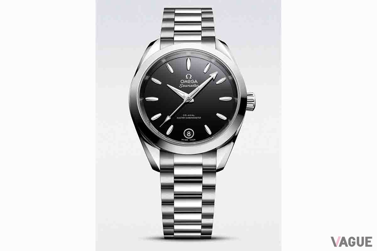 日付表示窓を円形に、インデックスもボートシェイプでエレガントなデザインに（34mm）