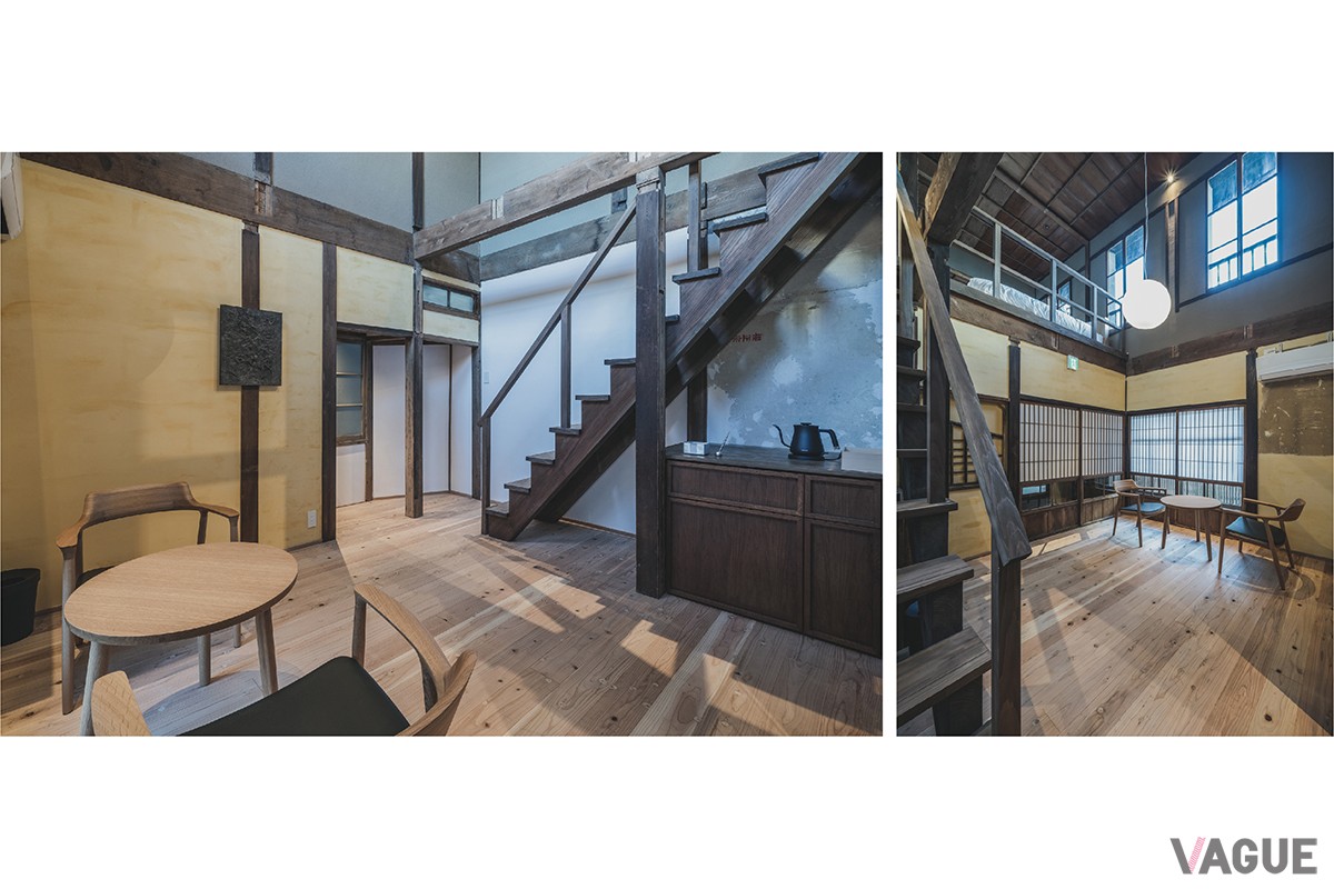 吹き抜けのある空間が開放感をもたらすメゾネットタイプの客室