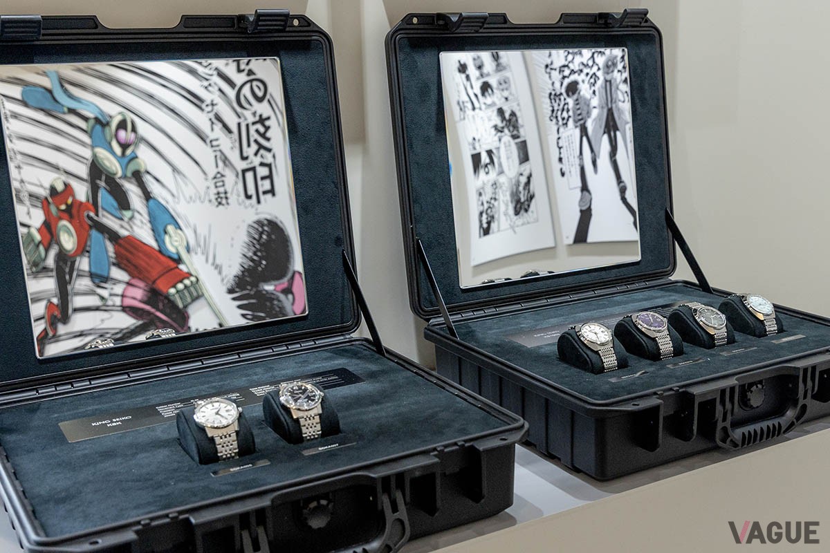 もちろん実物のキングセイコーも展示され試着もできる