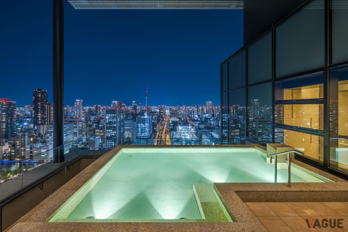 露天風呂からの絶景の夜景