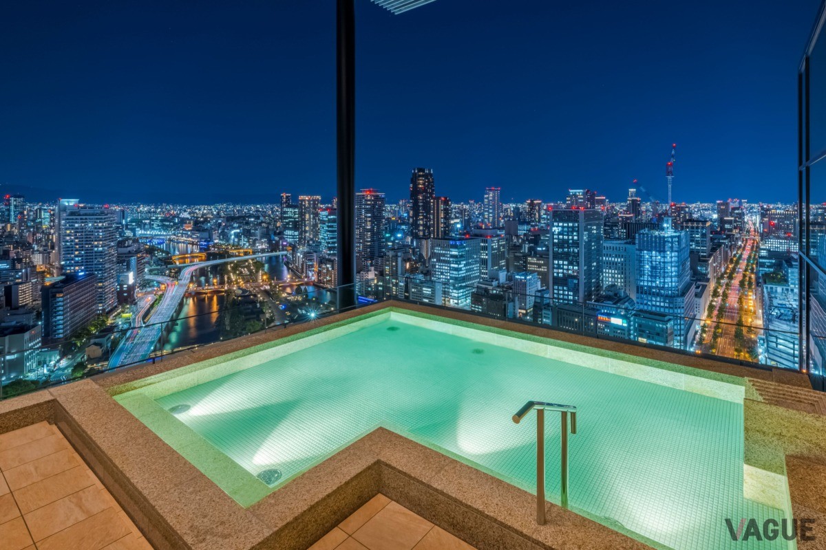 露天風呂からの絶景の夜景