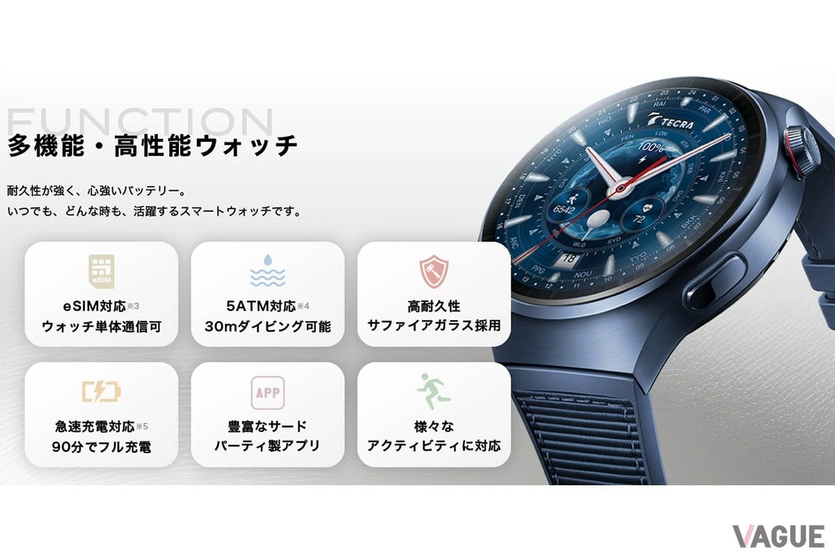 GPSゴルフナビアプリ「AiCADDY＋」をプリインストールされ、様々な機能で戦略的なゴルフプレーをサポート