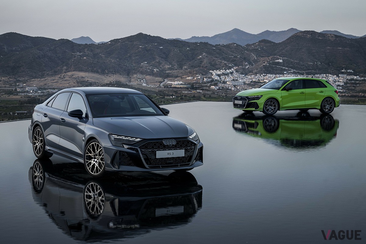 欧州で発表されたアウディ改良新型「RS3スポーツバック」と「RS3セダン」
