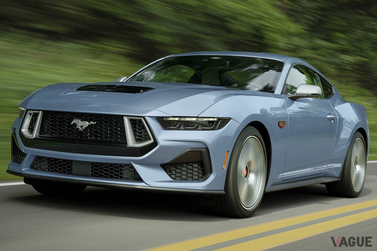米国市場で登場したフォードの限定車「マスタング60周年記念パッケージ」（ブルターニュ・ブルー）
