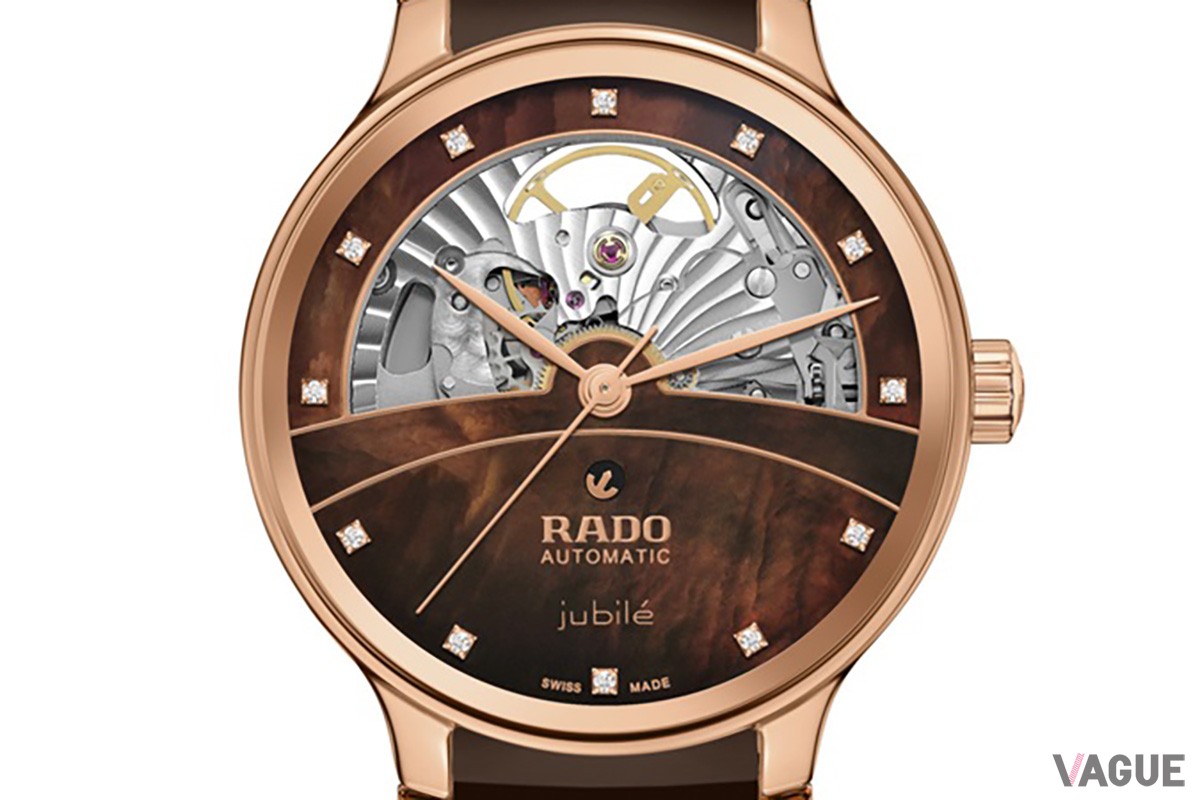 ラドー セントリック オートマティック ダイヤモンズ オープンハート（Jubilé）（品番：R30029902・ブラウン　49万3900円、消費税込）