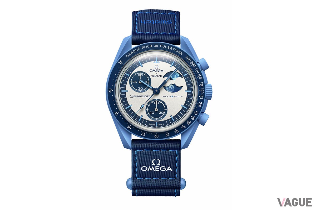 ムーンフェイズとクロノグラフ、パルスメータースケールを備える