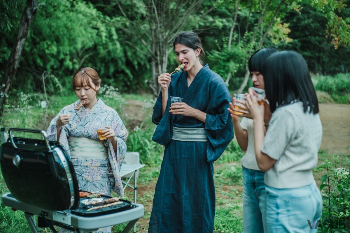 お庭ではBBQも楽しめる