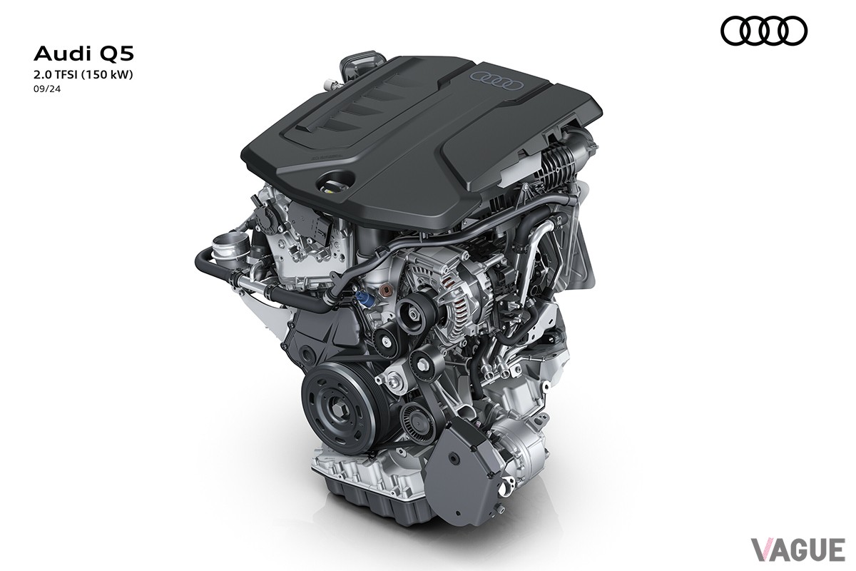 世界初公開されたアウディ新型「Q5」のエンジン
