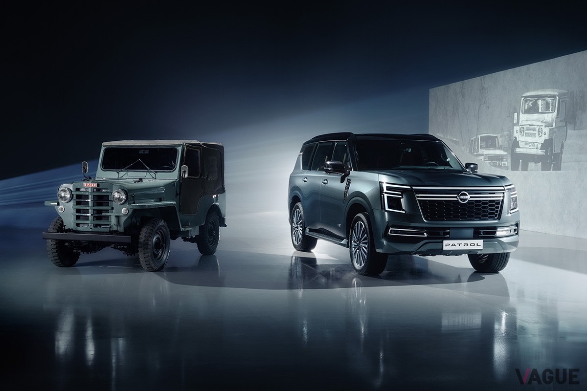 中東で世界初公開された日産新型「パトロール」と初代パトロール