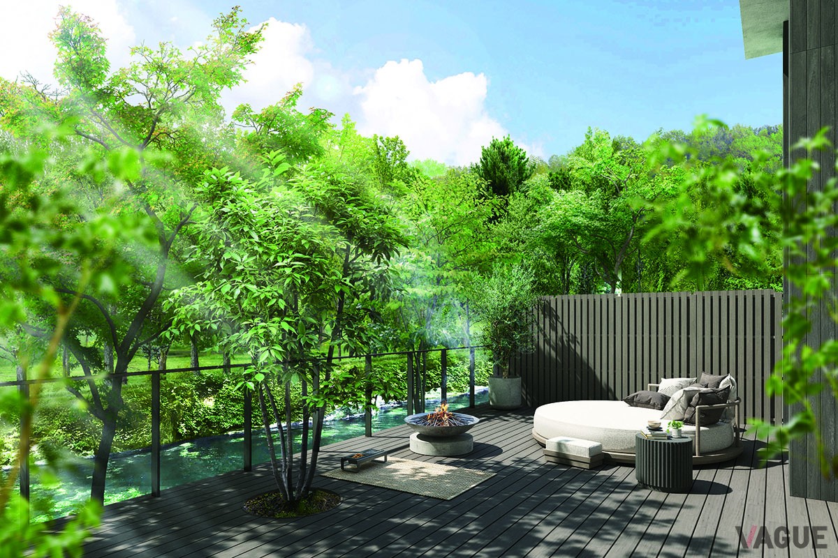 川のせせらぎが心地良いテラス「川ノ音」