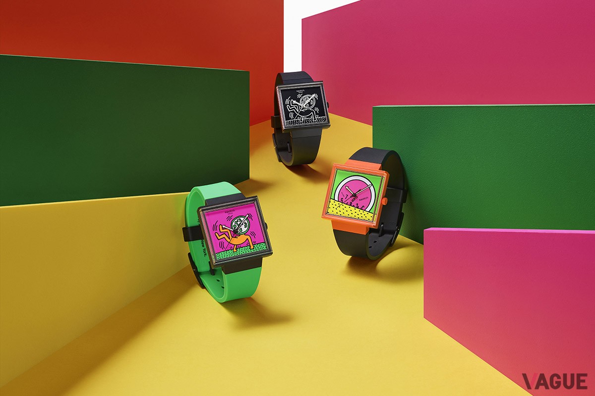 ポップなデザインとカラーリングで親和性の高いスウォッチとキース・ヘリング