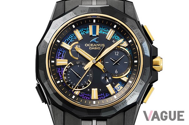 「オシアナス（OCEANUS）」はガリウムタフソーラーの特性を活かし、文字板の受光部以外のダイアル材質の金属化や、金属を肉抜きした日車を採用することで、新たなフェイスデザインを実現