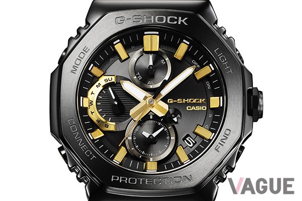 「ジーショック（G-SHOCK）」は、バンドに一駒だけゴールドIPを施し「50th ANNIVERSARY」を刻印。フェイス外周部には「01」のデザインを透明印刷
