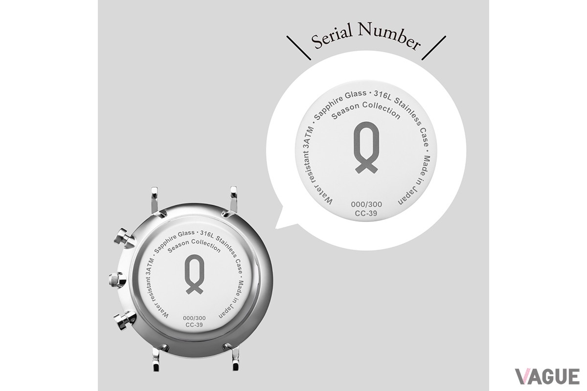 ケースバックにはシリアルナンバーを刻印