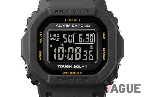 「BABY-G」のバンドにはゴールドIPを施したメタルのバンドリング