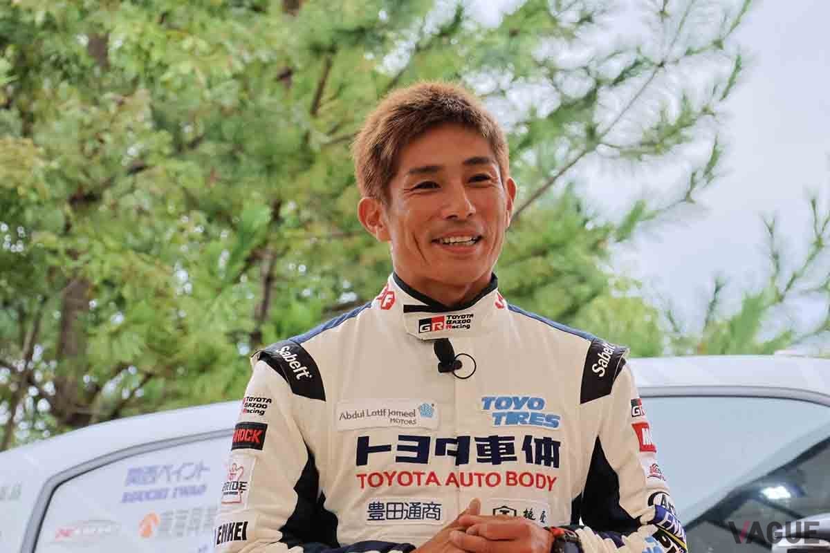 参戦発表会でのTLC第1号車ドライバー、三浦昂選手。トヨタ車体の社員ドライバーだ