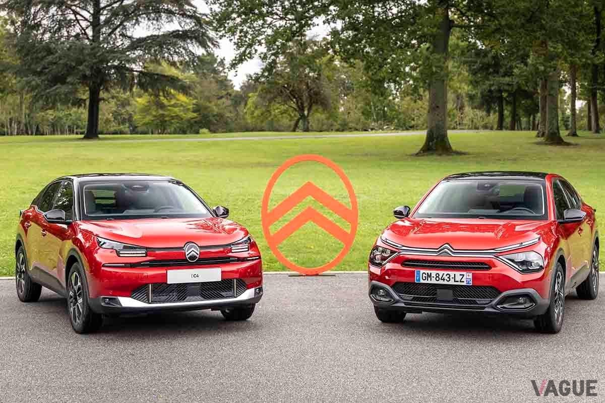 シトロエン改良新型「C4」（写真左）と改良前の「C4」（右）