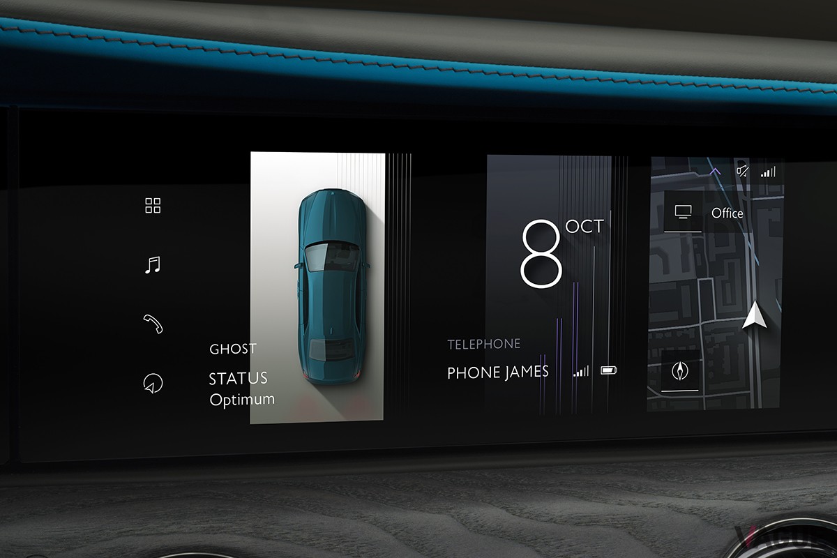 欧州で発表されたロールス・ロイス改良新型「ゴースト シリーズII」のインテリア