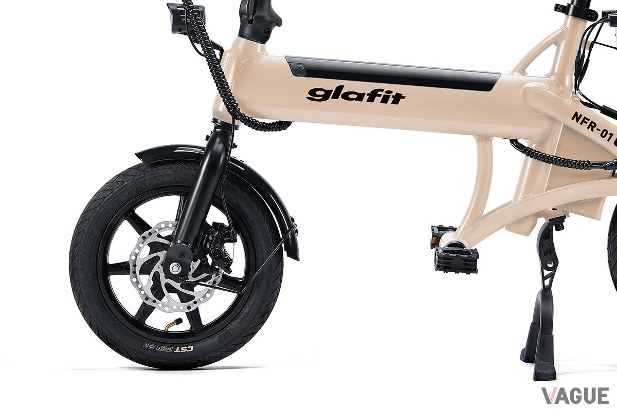glafit製の電動サイクル。デザイン性が高く、女性にもウケが良い