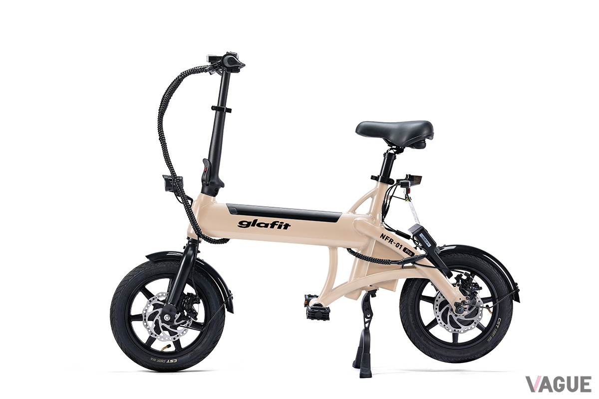 glafit製の電動サイクル。デザイン性が高く、女性にもウケが良い