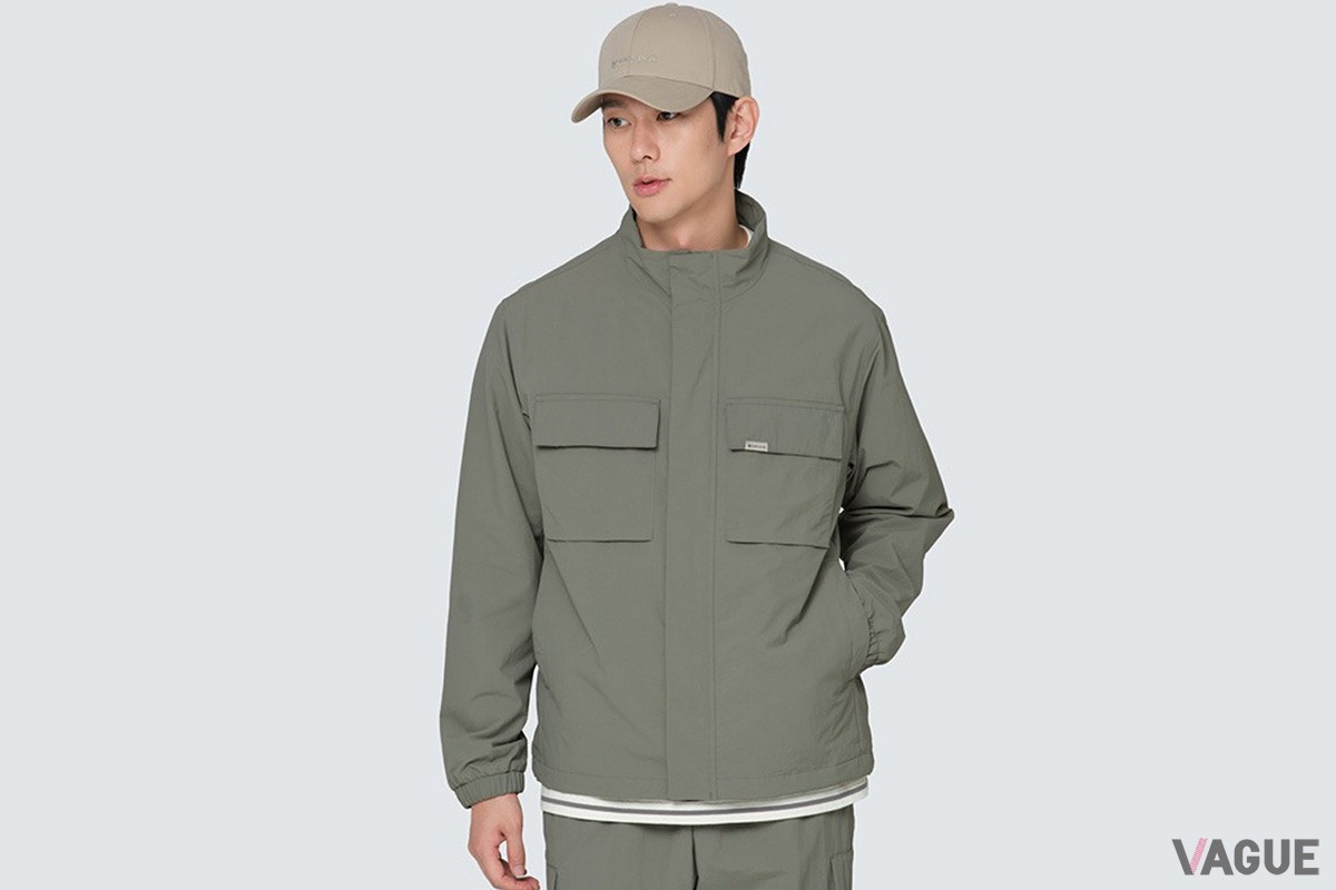 Cample Stand Neck Windbreaker「ダークグレー」