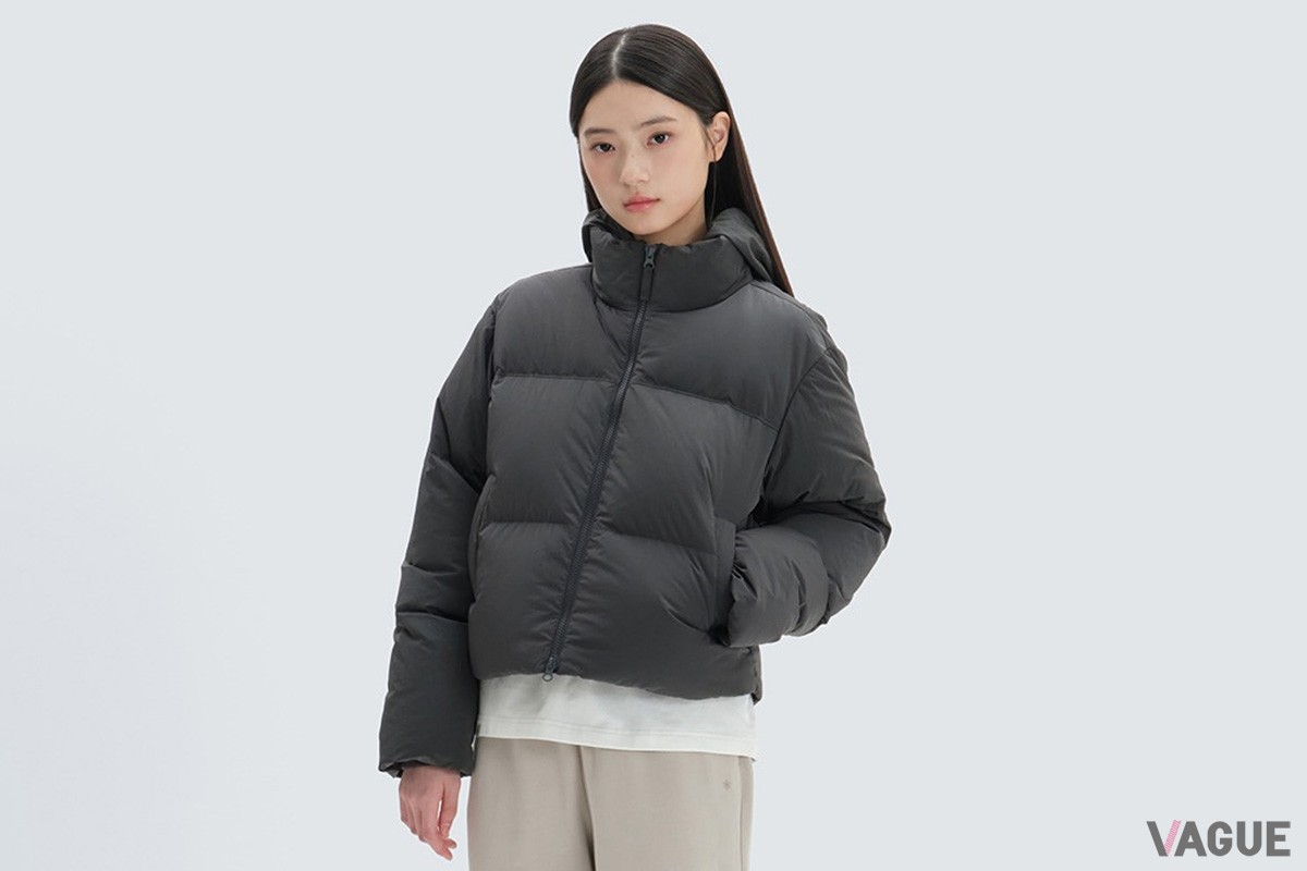 Bright Women‘s Semi-Cropped Heavy Down「チャコール」