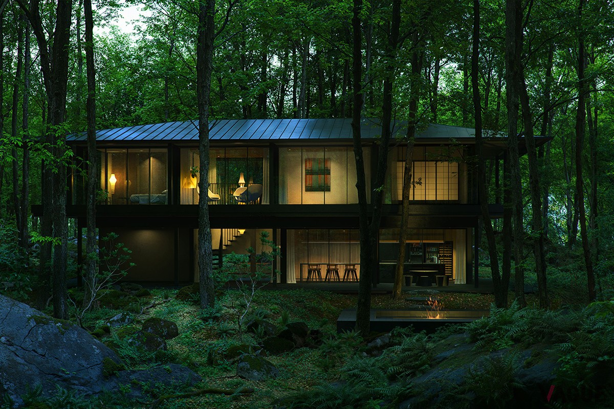 自然を堪能する建築「NOT A HOTEL KITAKARUIZAWA MASU」