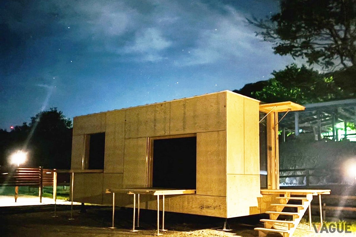 SnowPeakと隈研吾氏のコラボレーションから誕生した「住箱」を客室にアウトドア体験を満喫