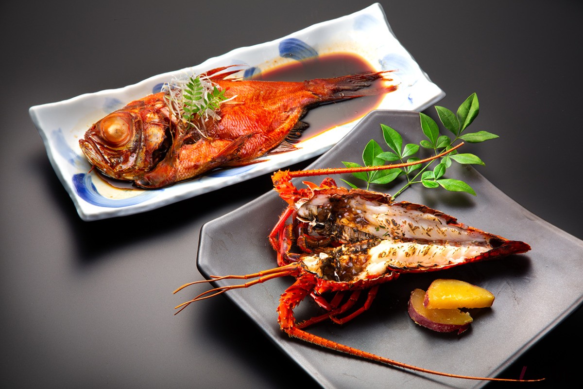 金目鯛姿煮付け、伊勢海老の鬼殻焼き　イメージ