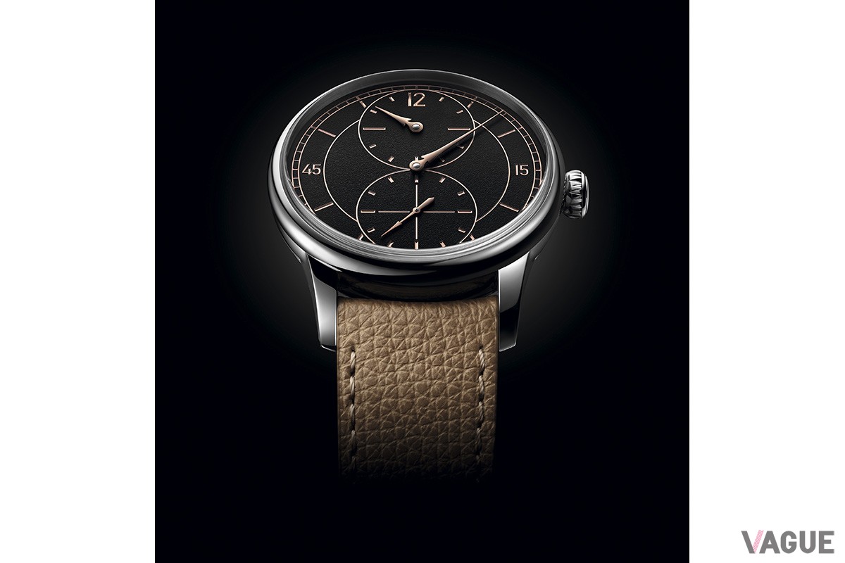 伝統的な時計製造や技法を用いた「ノワールモン・メティエダール」の、中心的なモデルとなる「レギュレーター グラヴェ・ノワール」