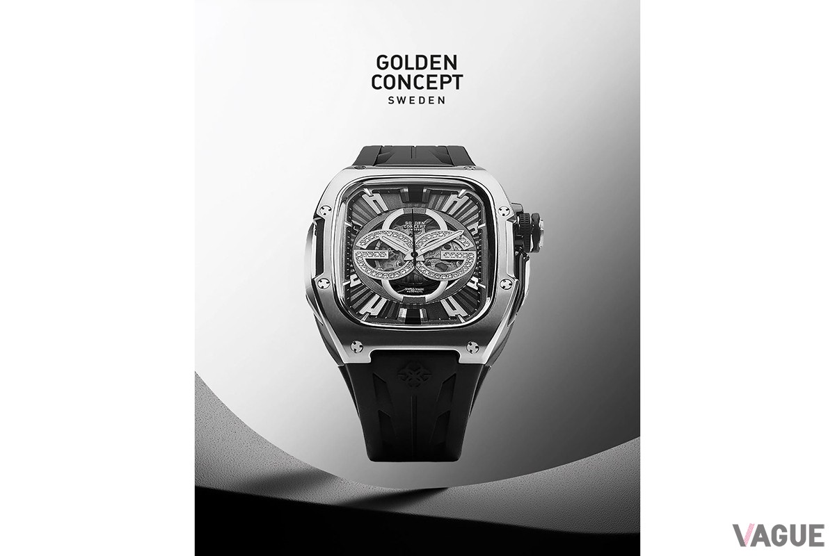 「Automatic GC Watch」（27万5000円、消費税込。ケース別売）AppleWatch専用ケースをあえてアナログの機械式時計で楽しもうという発想が実にユニーク